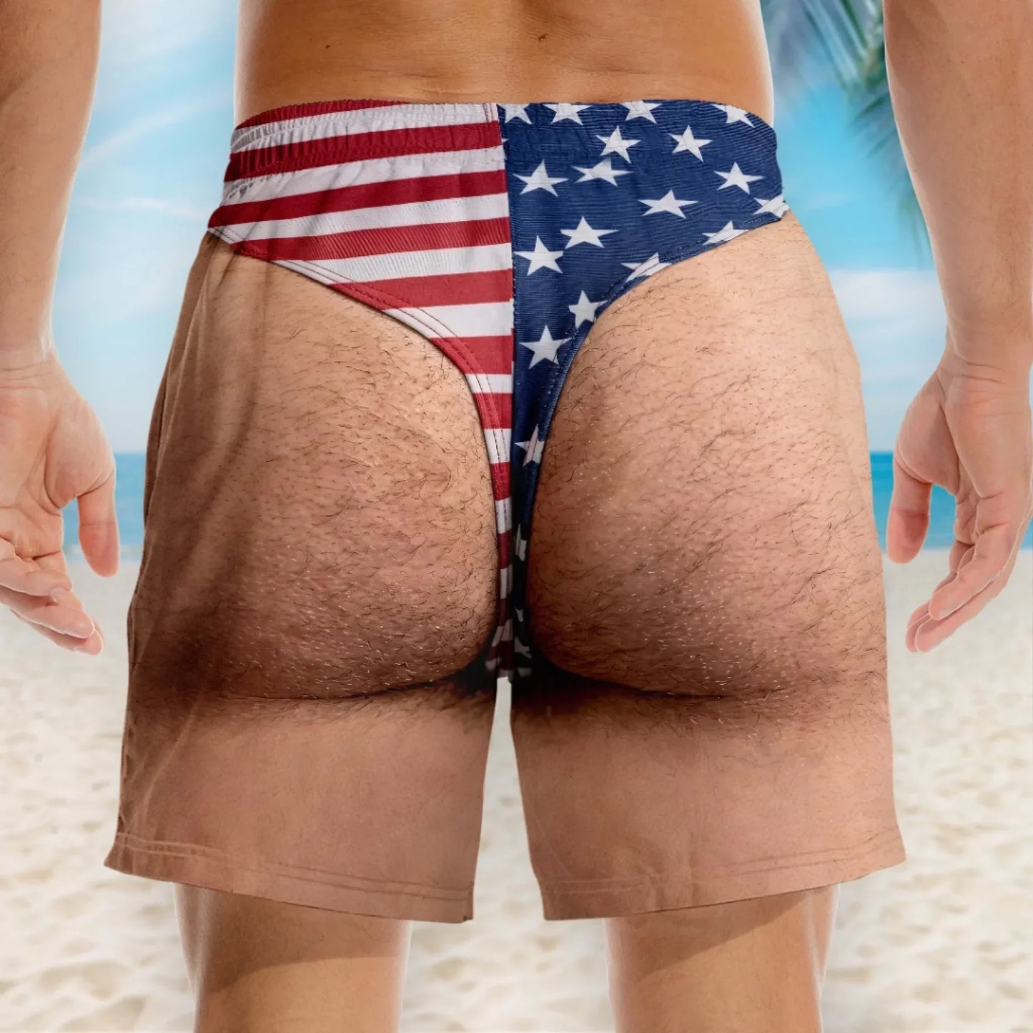 🔥2026 New American Fun & Personalized Patriotic Men's Swim Trunks – Freedom & Leisure 😂-2