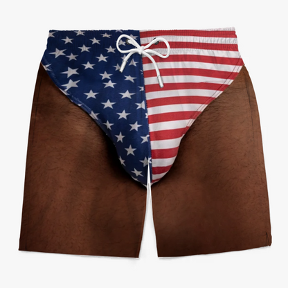 🔥2026 New American Fun & Personalized Patriotic Men's Swim Trunks – Freedom & Leisure 😂-2