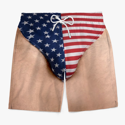 🔥2026 New American Fun & Personalized Patriotic Men's Swim Trunks – Freedom & Leisure 😂