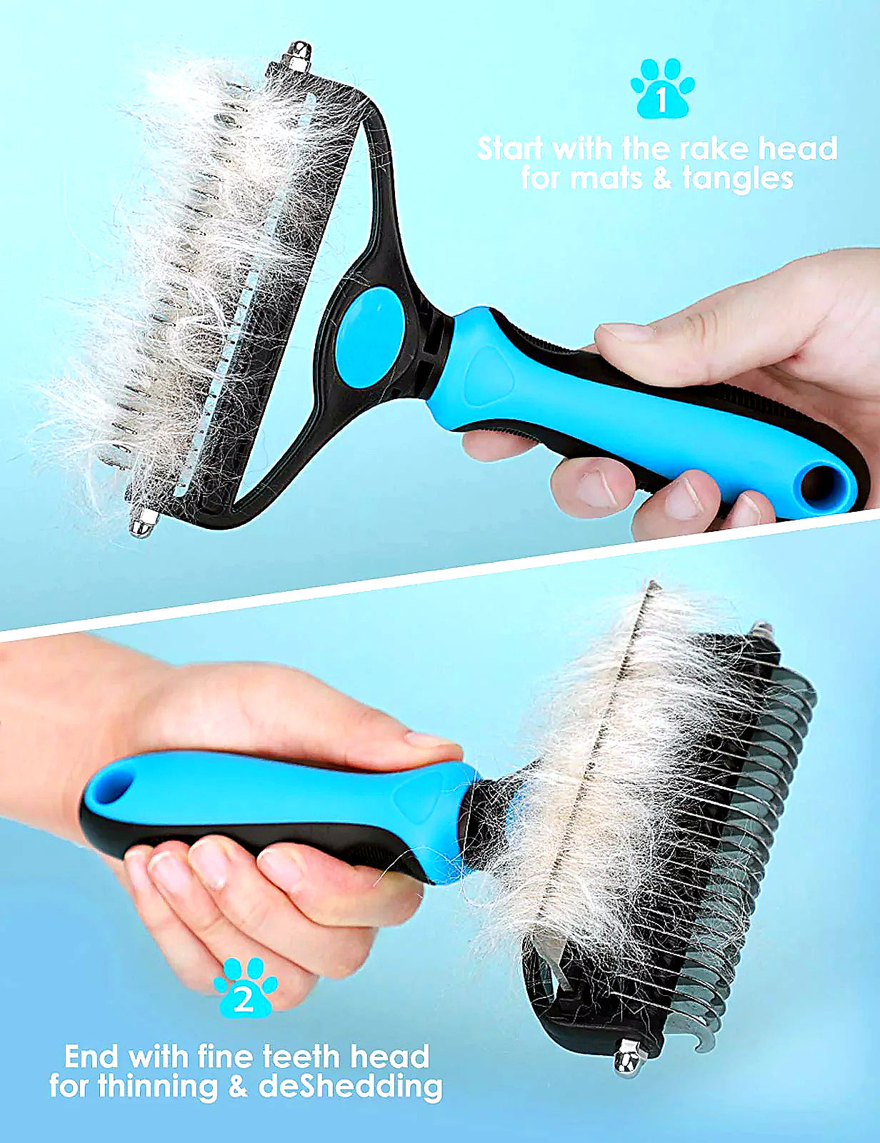 🐾 Professional Deshedding Tool for Dogs & Cats – Gentle, Efficient & Fur-Free Home ✨💖