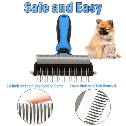 🐾 Professional Deshedding Tool for Dogs & Cats – Gentle, Efficient & Fur-Free Home ✨💖