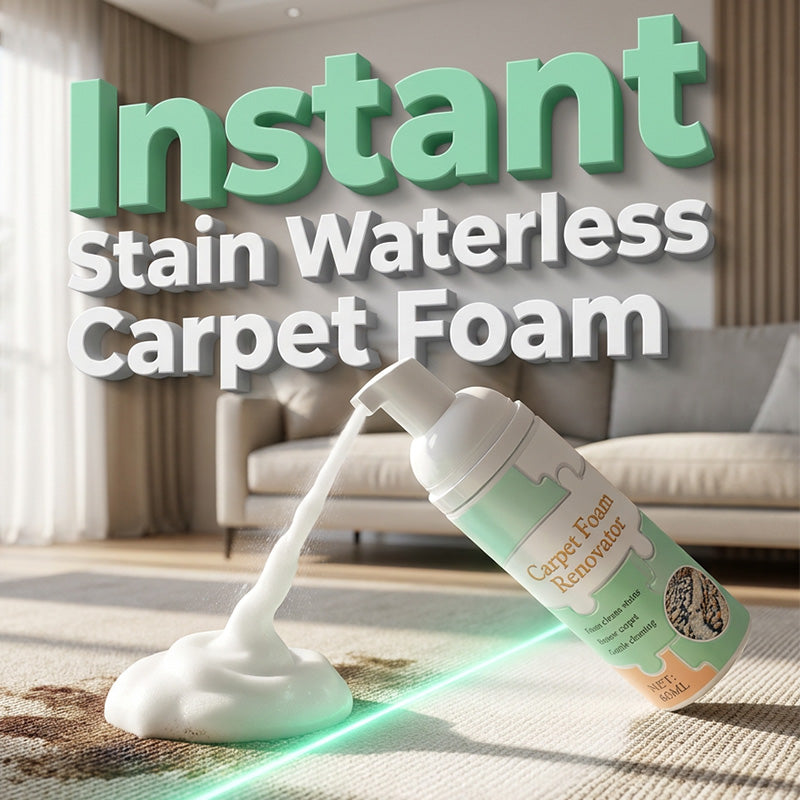 🔥🔥Limited Time Promotion 50% OFF🔥Waterless Carpet Foam Stain Remover with Towel
